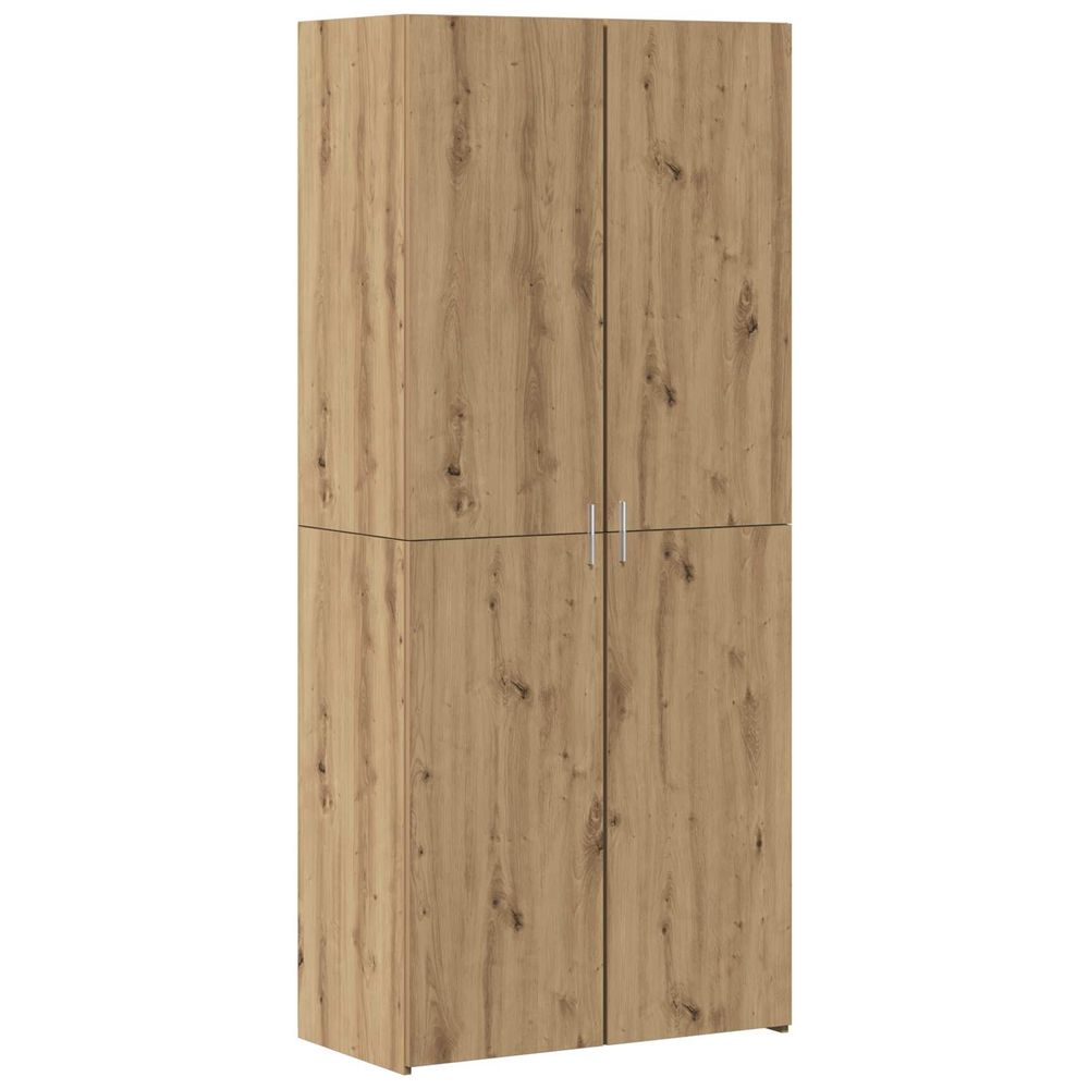 Haut armoire 2 pc chêne artisanal 80 x 42 x 185 cm