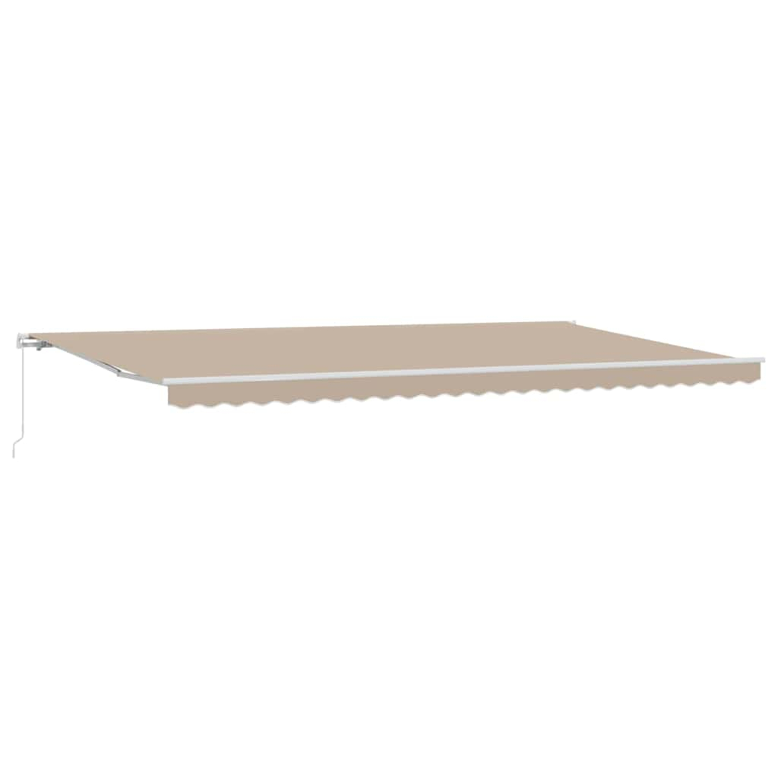 Auvent rétractable beige 600 × 350 cm polyester et aluminium