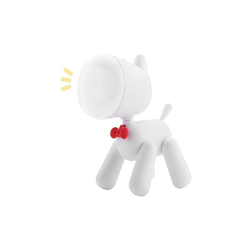 Lampe de chevet enfant chien avec batterie rechargeable blanc