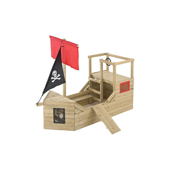 Cabane bateau pirate galleon en bois