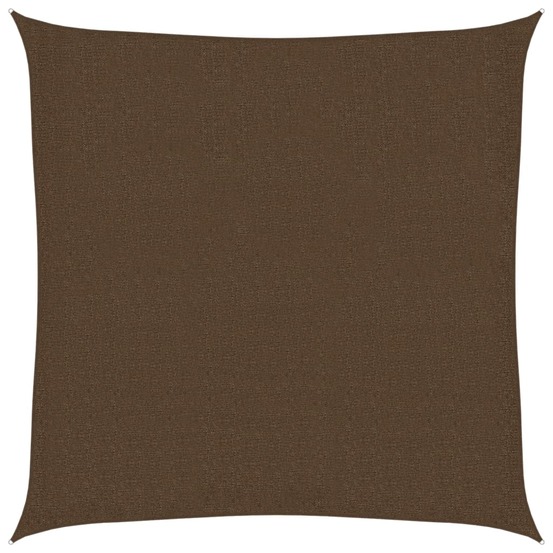 Voile d'ombrage 160 g/m² marron 2,5x2,5 m pehd