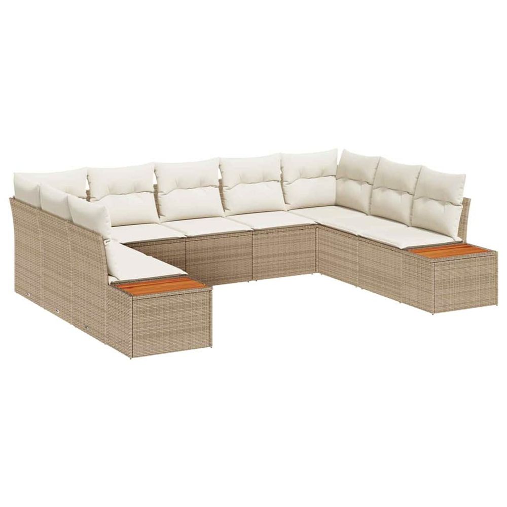 Ensemble de canapé de jardin 5 pc 9-nombre de places