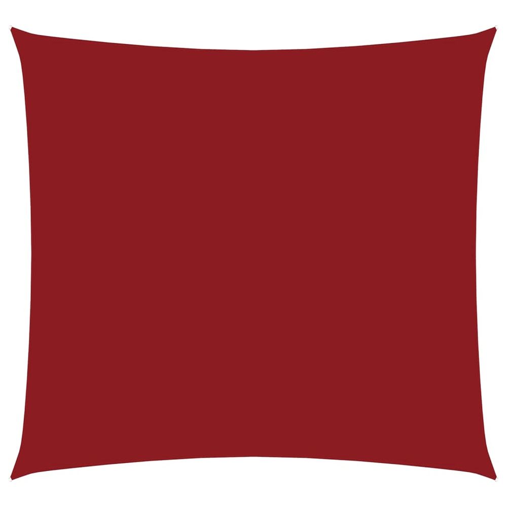 Voile de parasol tissu oxford carré 5x5 m rouge