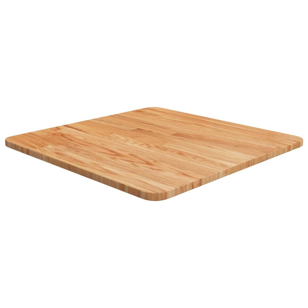 Dessus de table carré marron clair50x50x1,5cm bois chêne traité