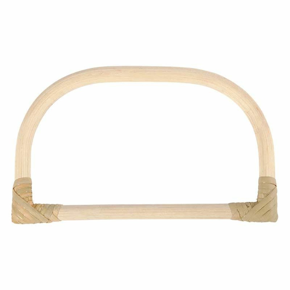 Anse de sac arrondi en bambou 15,5 x 9 cm