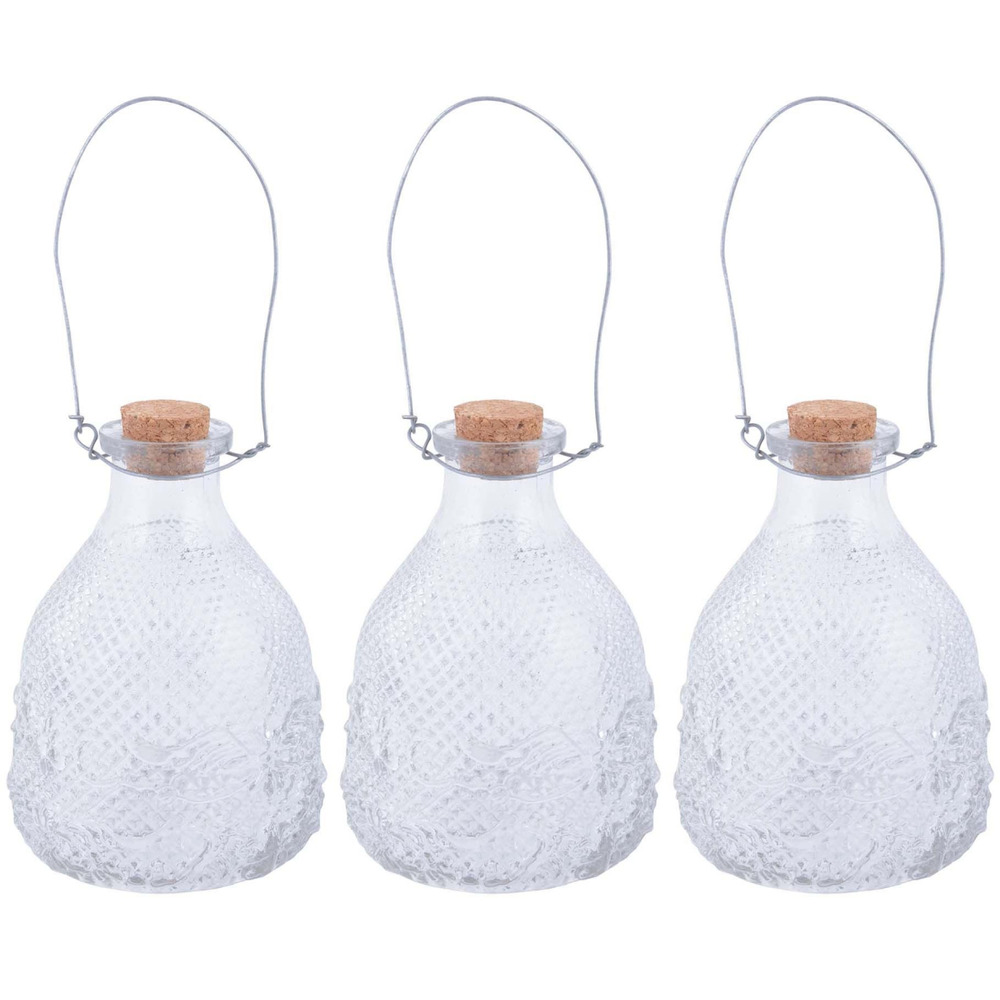 Attrape guêpes en verre chiné (lot de 3)
