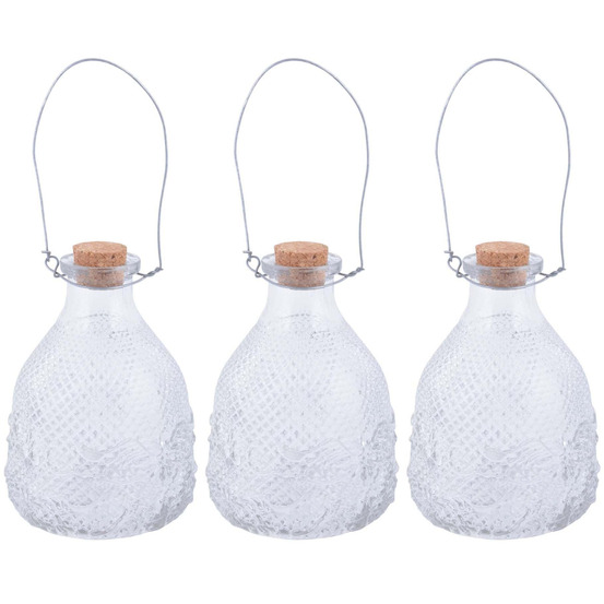 Attrape guêpes en verre chiné (lot de 3)