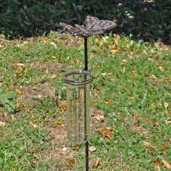 Pluviomètre jardin papillon 71x8x10cm