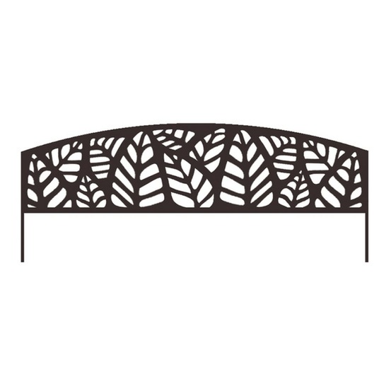 Bordure métal décoratif à planter athea - 0,40 x 1m - brun