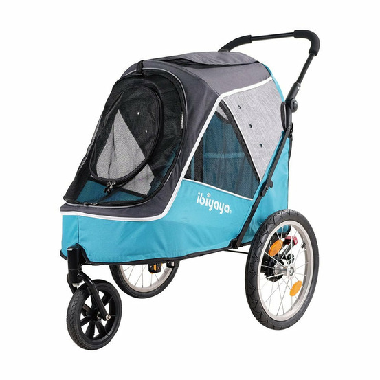 Remorque happy pet / jogger 2.0 - bleu océan