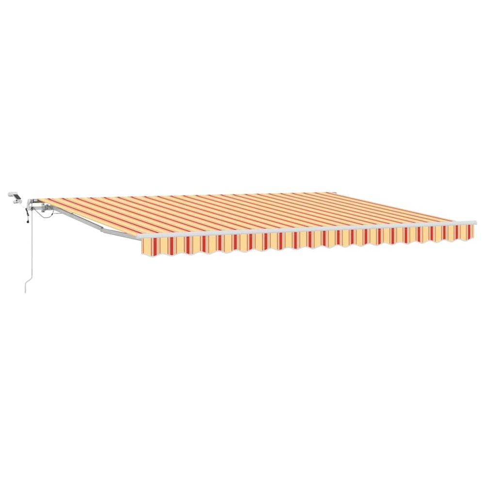 Auvent rétractable jaune et orange 450 × 350 cm polyester