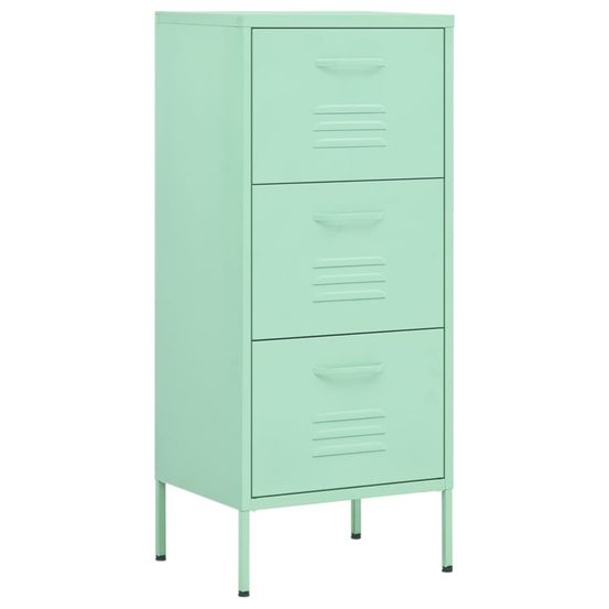 Armoire de rangement vert menthe 42,5x35x101,5 cm acier