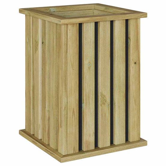 Caisses de plantation marron 33 x 33 x 45 cm pinède imprégnée