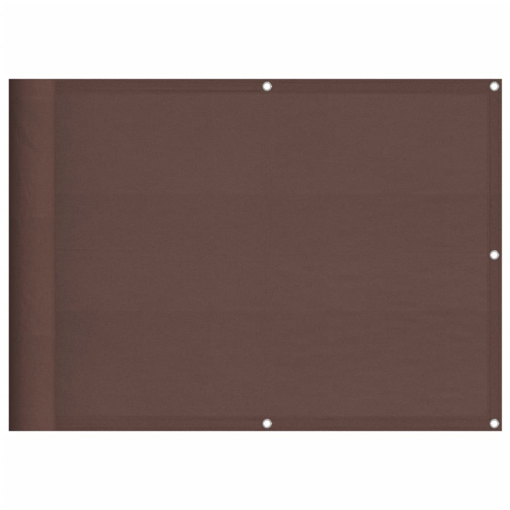 Écran de balcon marron 75x700 cm 100% polyester oxford