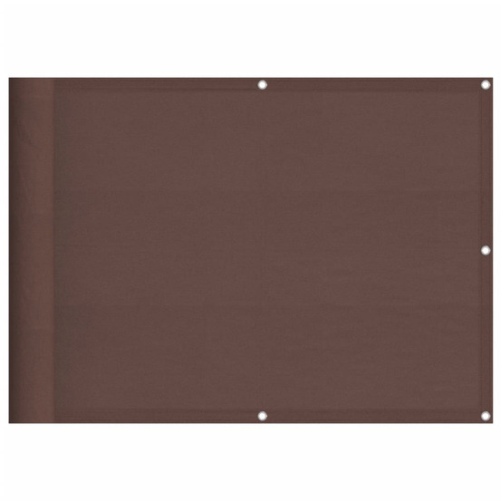 Écran de balcon marron 75x700 cm 100% polyester oxford