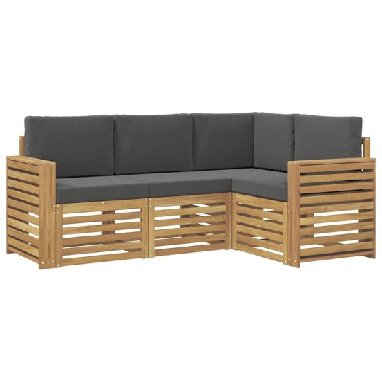 Ensemble de canapés d'extérieur 4 pc blanc et anthracite