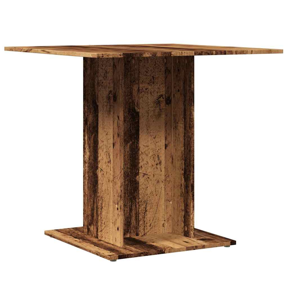 Table à manger vieux bois 80 x 80 x 75 cm bois d'ingénierie
