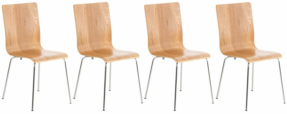 Lot de 4 chaises visiteurs pepe