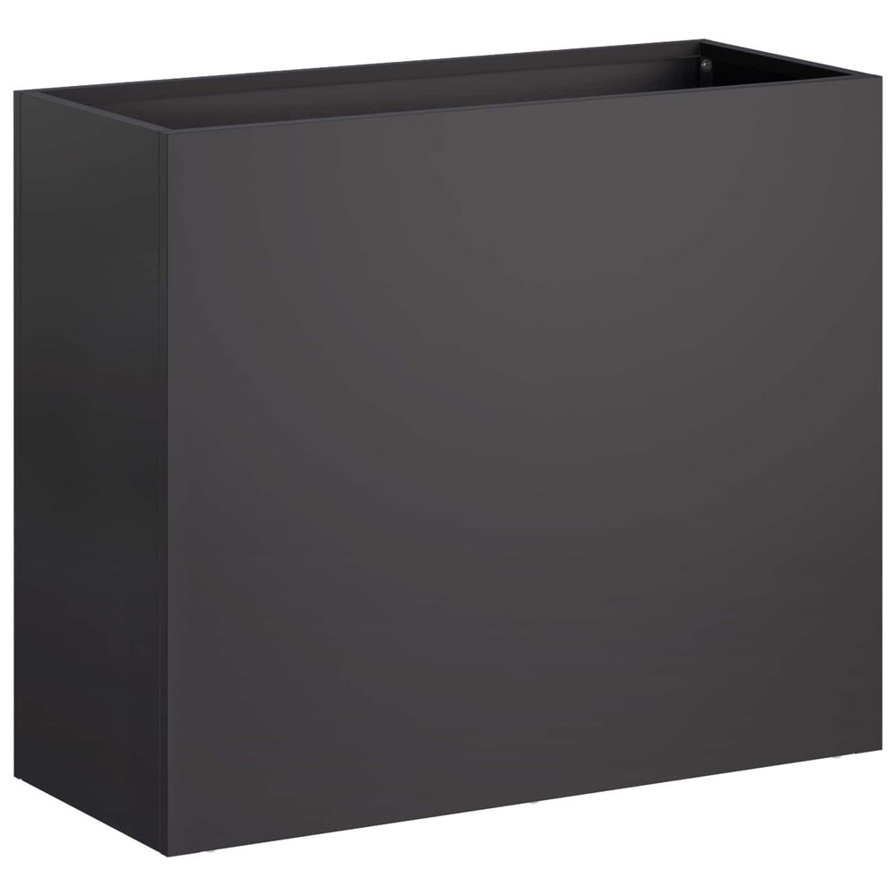 Cache-pot de jardin noir 50 x 20 x 40 cm acier laminé à froid