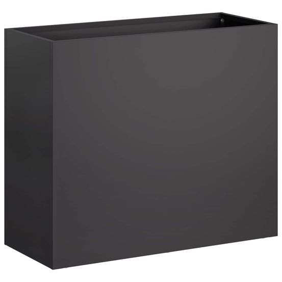 Cache-pot de jardin noir 50 x 20 x 40 cm acier laminé à froid