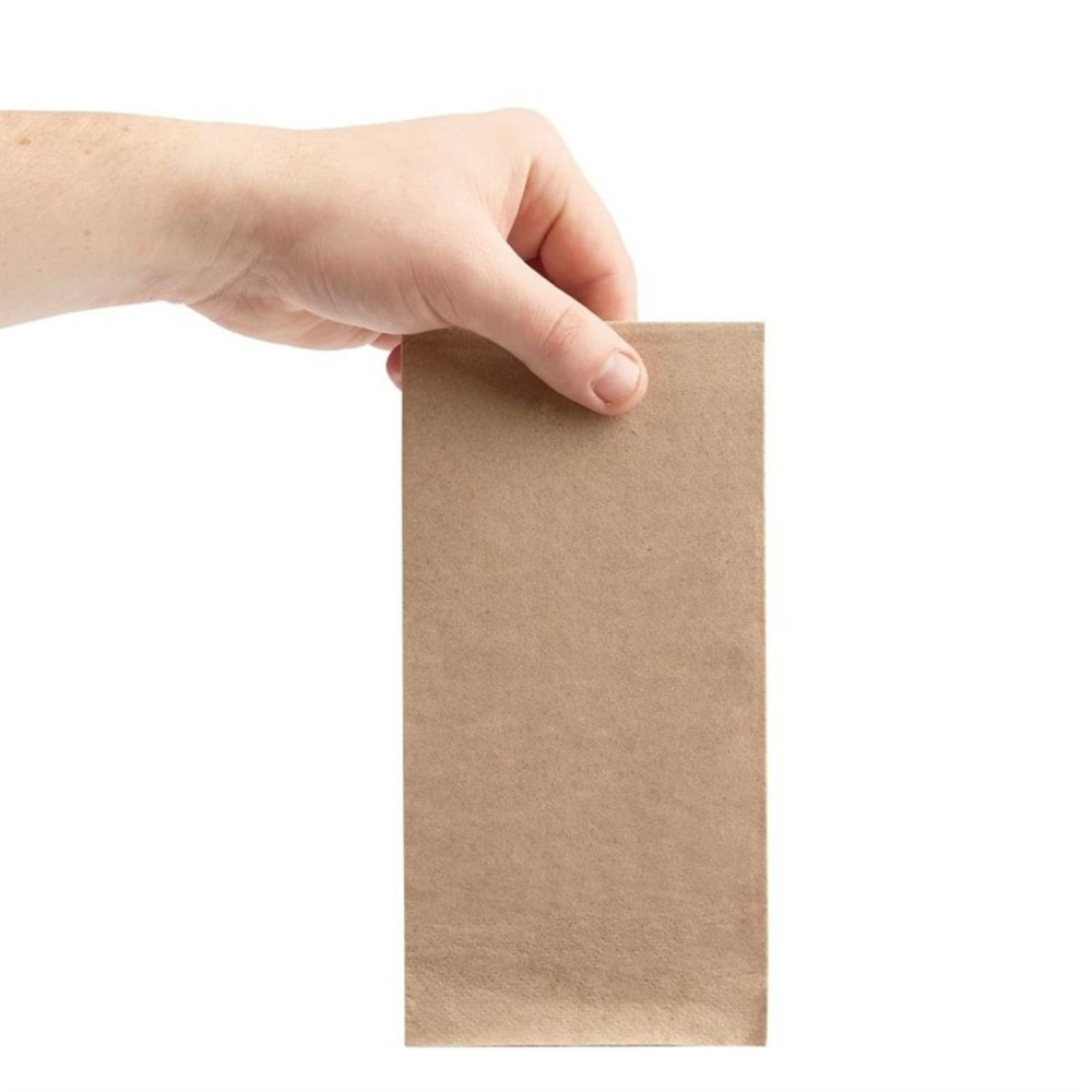 Serviettes dîner recyclable 2 plis format 1/8 400mm kraft - lot de 2000 - fiesta