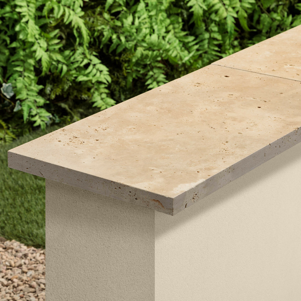 Couvertine travertin beige clair 61x33x3 cm (à l'unité) - ro'ma nature