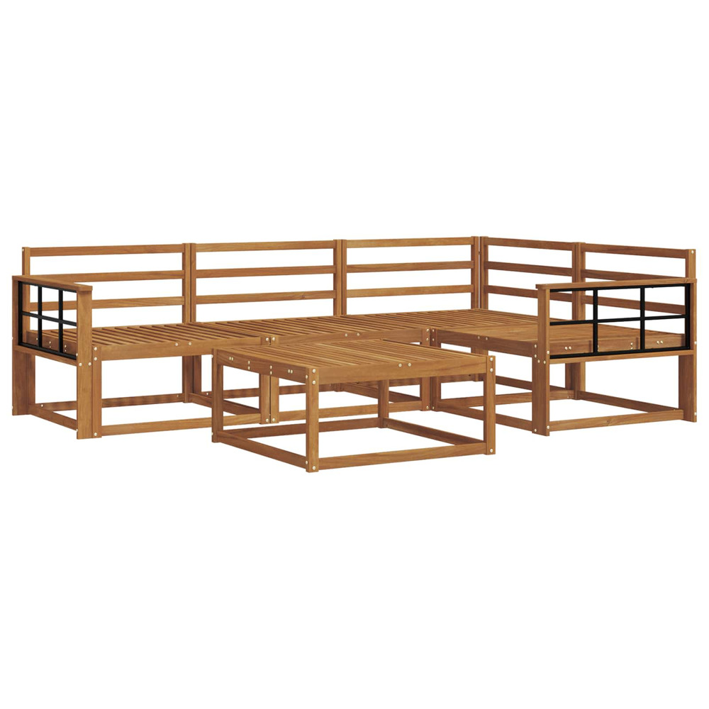 Ensemble de canapés d'extérieur 5 pcs naturel