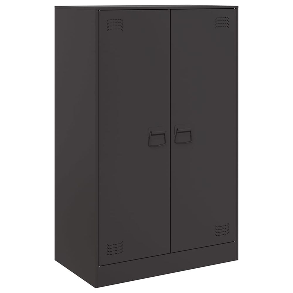 Buffet noir 67x39x107 cm acier