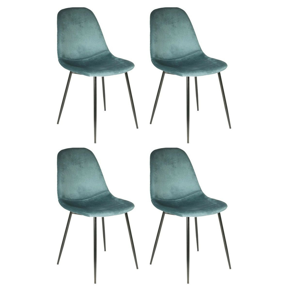 Lot de 4 chaises velours 