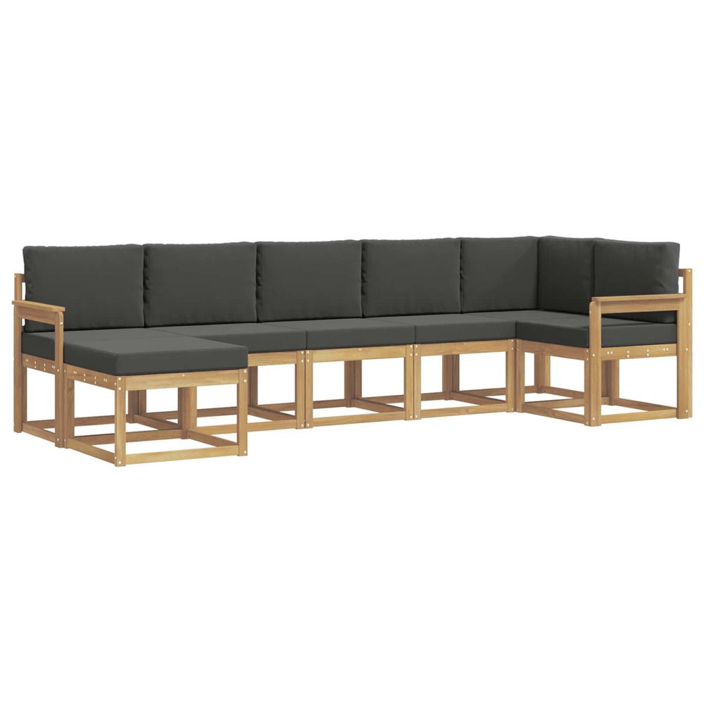 Ensemble de canapés d'extérieur 7 pc blanc et anthracite