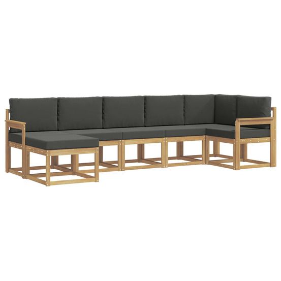 Ensemble de canapés d'extérieur 7 pc blanc et anthracite