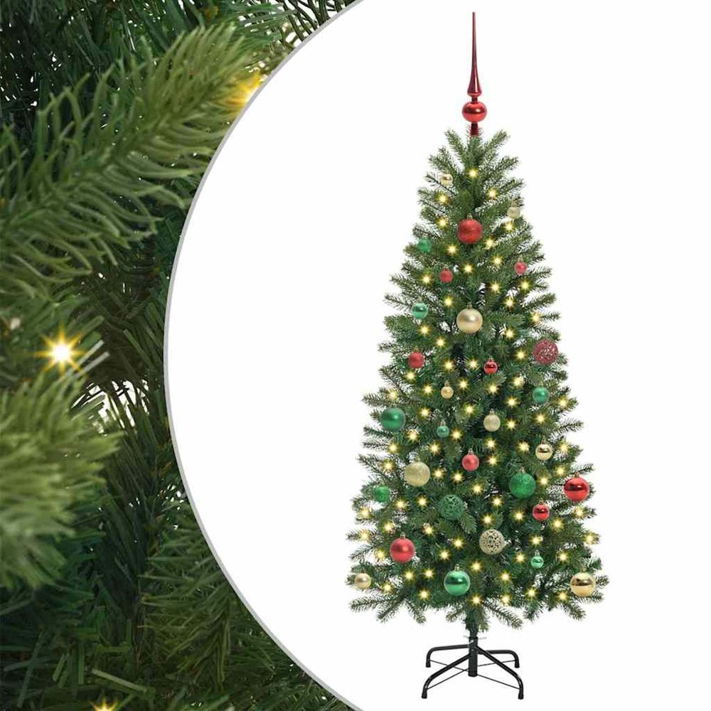 Sapin de noël artificiel vert 150 cm pe et pvc