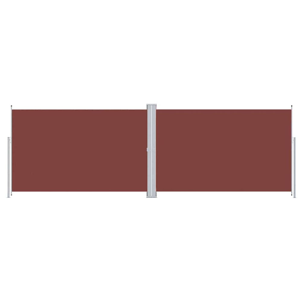 Auvent latéral rétractable marron 220x600 cm