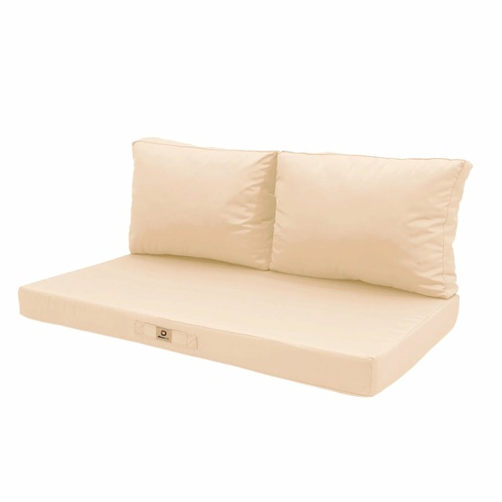 Coussins pour salon de jardin déhoussable 100x50cm beige
