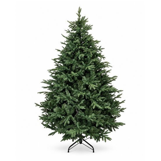 Sapin de noël artificiel réaliste en pe/pvc 210 cm - épicéa de serbie - little grove