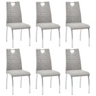 Chaises de salle à manger 6 pcs gris clair similicuir