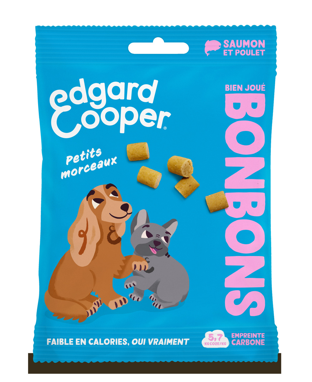 Edgard cooper - friandises sans céréales saumon & poulet pour chien 50g