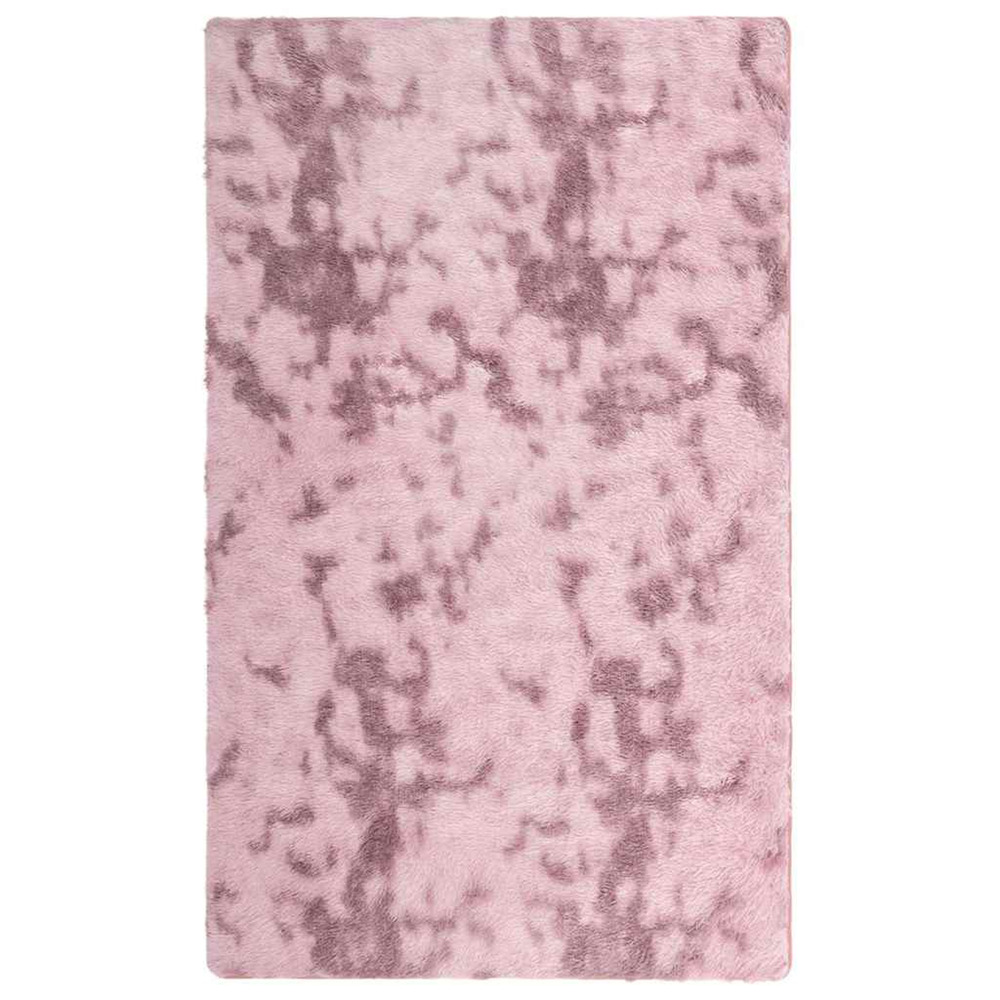 Tapis shaggy à poils longs navarra rose poudré 80x150 cm