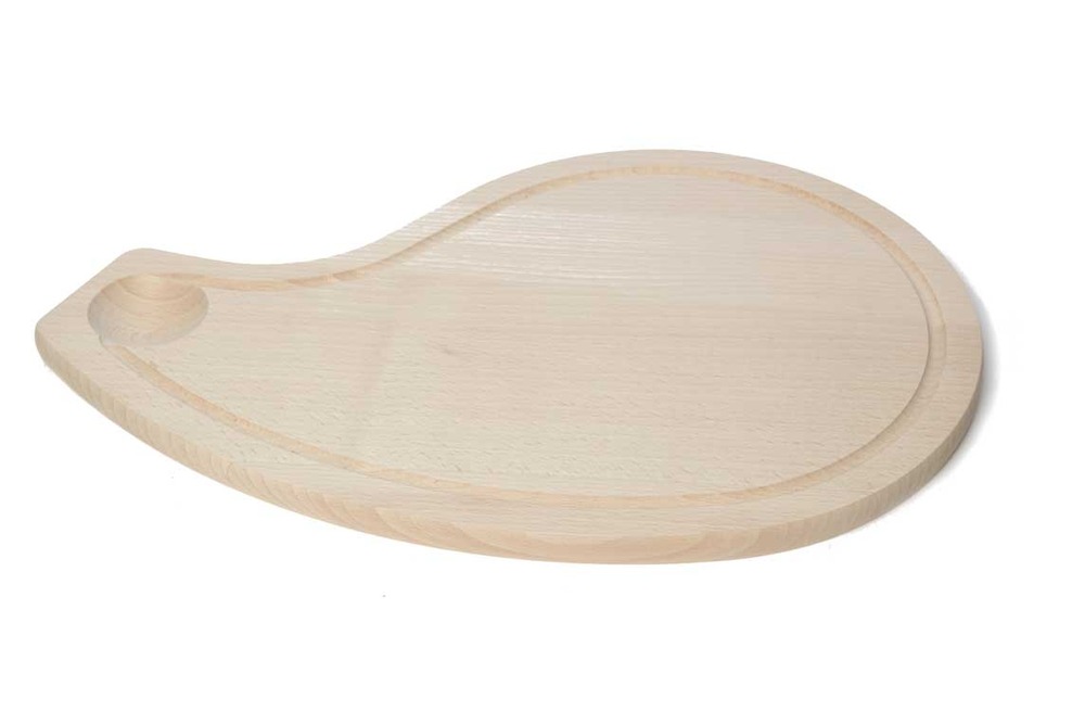 Planche bois côte de boeuf 40x26x1.6 cm - matériel chr pro