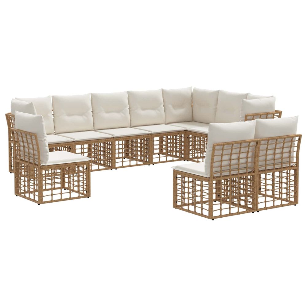 Ensemble de canapés d'extérieur naturel polyester