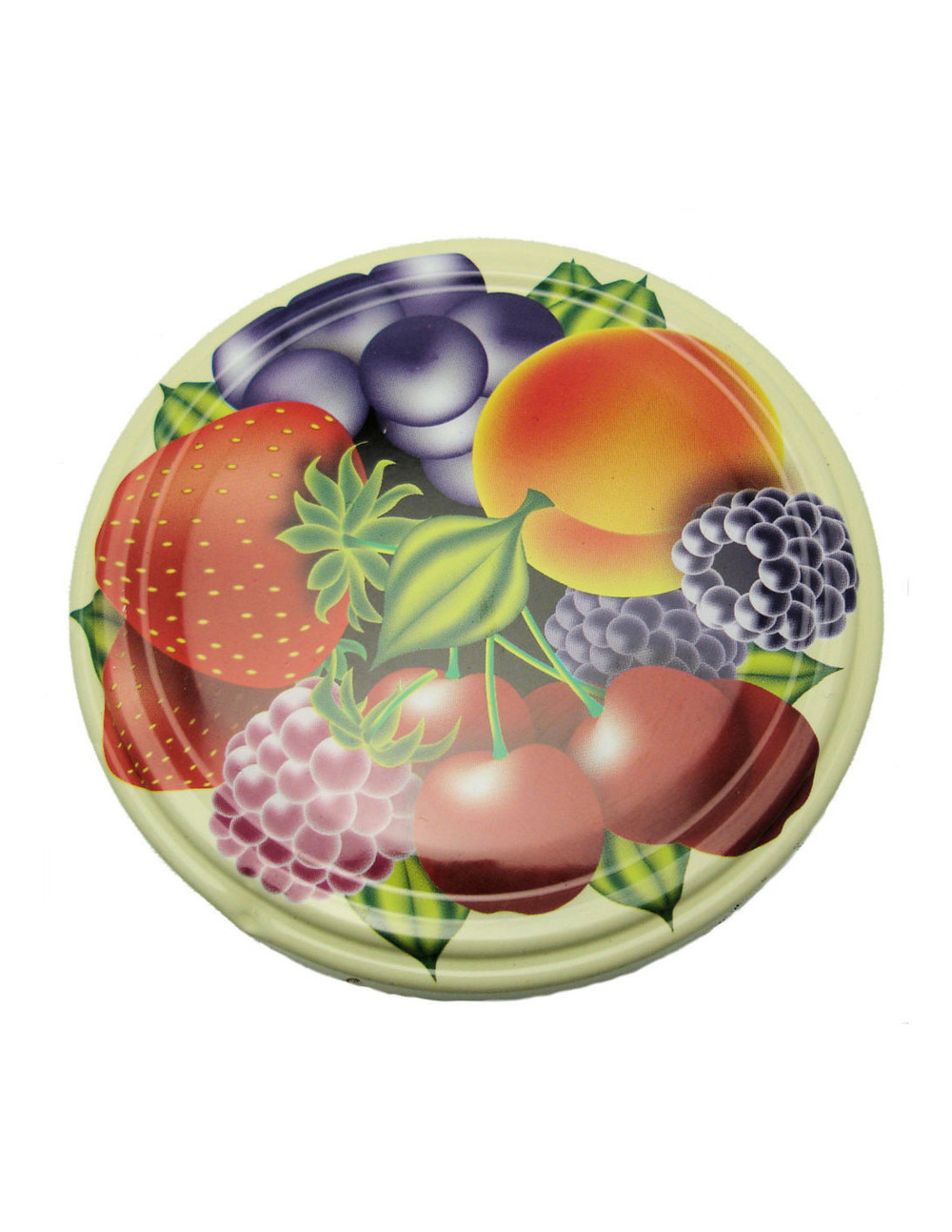 Couvercle x6 decor fruits diam82 - bouchonnerie jocondienne