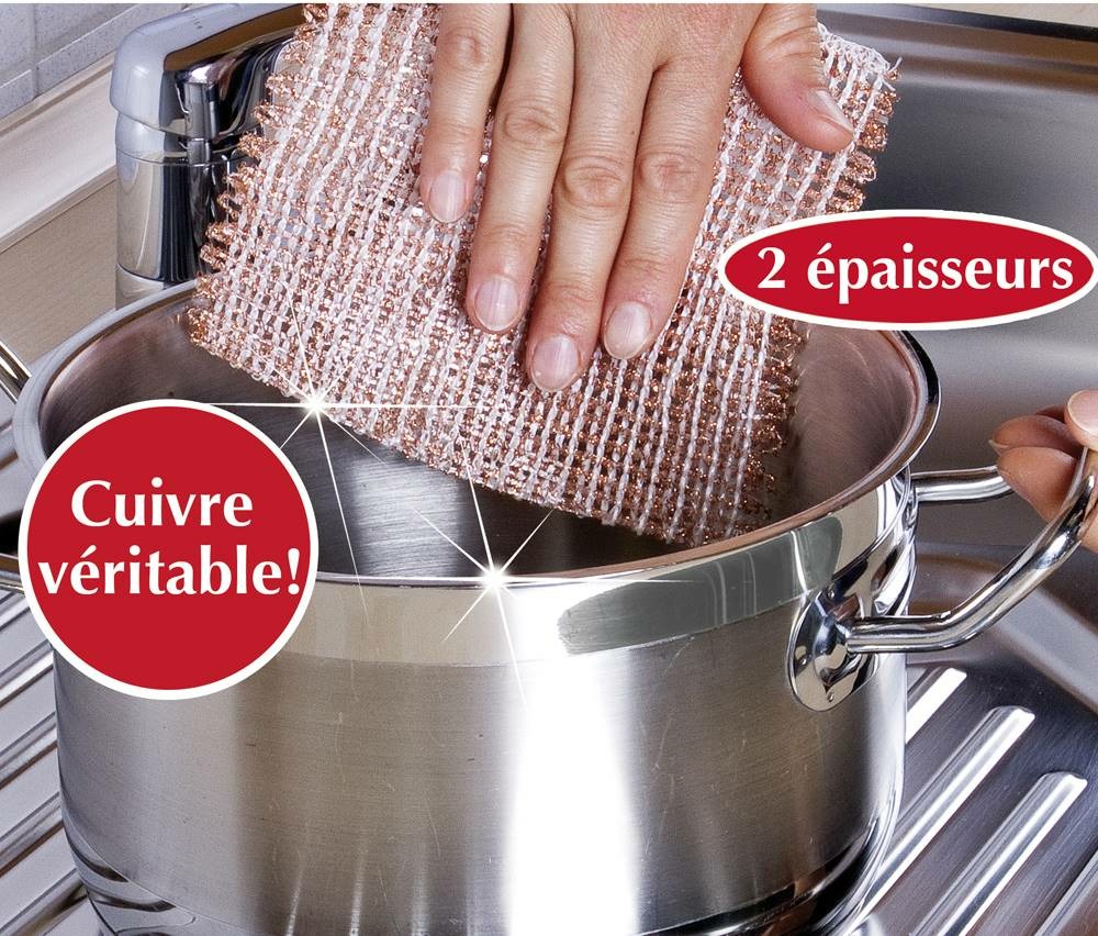 Lavette en cuivre - les 3 lavettes