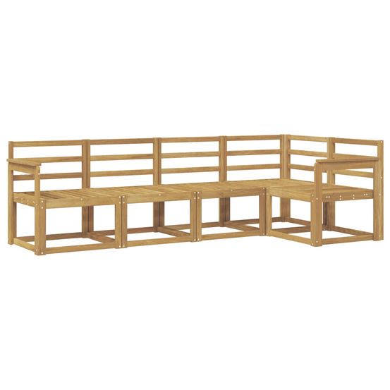 Ensemble de canapés d'extérieur 5 pc blanc bois d'acacia massif