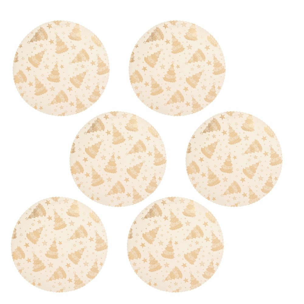 Lot de 6 sets de table en velours sapin