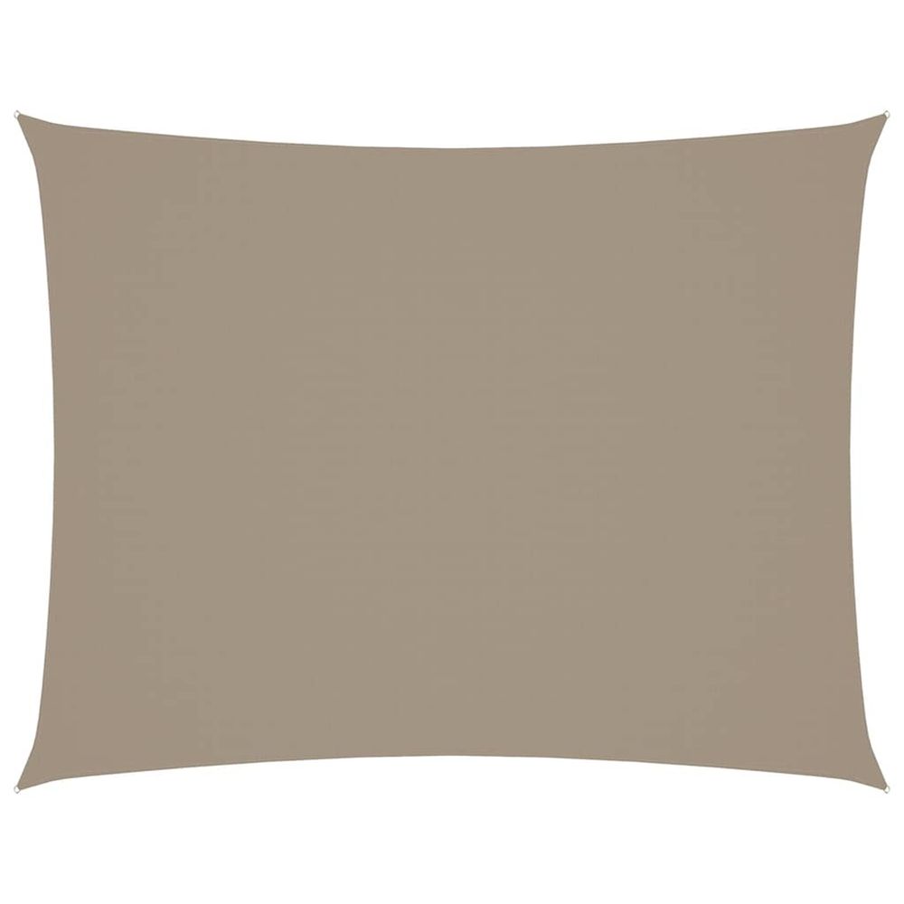 Voile de parasol tissu oxford rectangulaire 4x5 m taupe