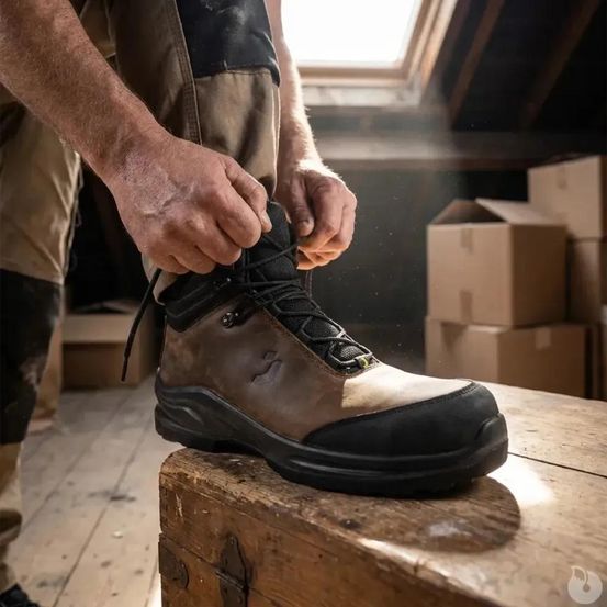 Chaussures sécurité modulo lea montantes s3s cuir marron