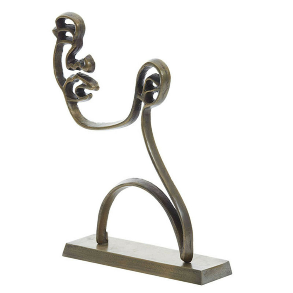 Silhouette sur pied face bronze 48x8x33cm