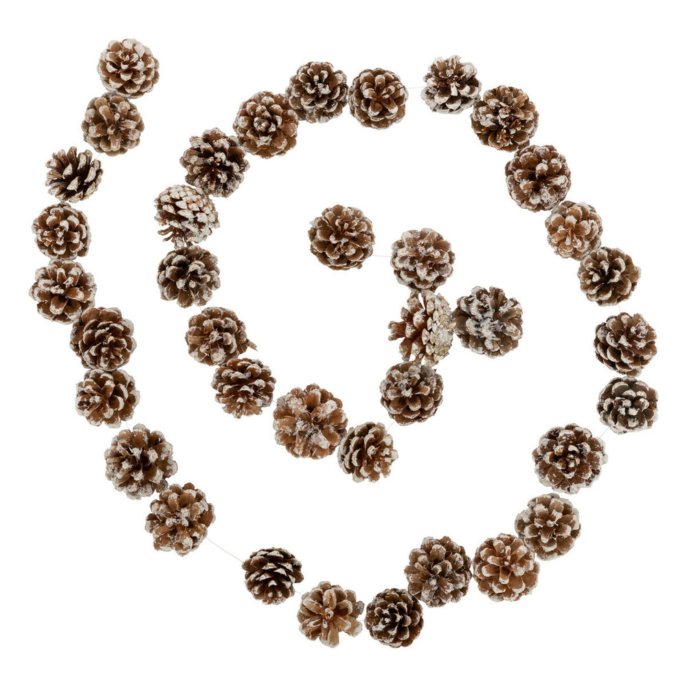 Guirlande de noël pommes de pin enneigées l 180 cm