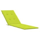 Coussin de chaise de terrasse vert vif (75+105)x50x3 cm