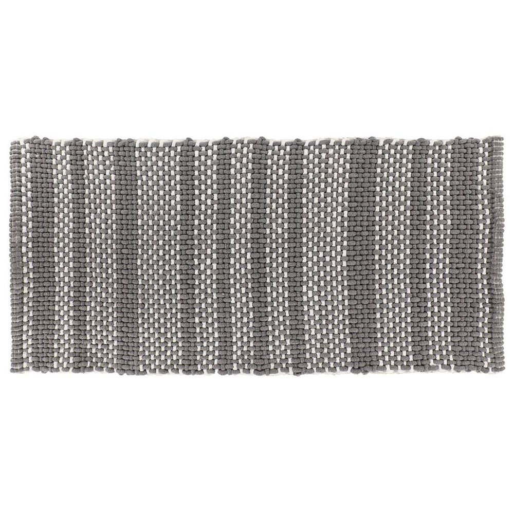 Tapis anna coton 45x90cm - gris fonce